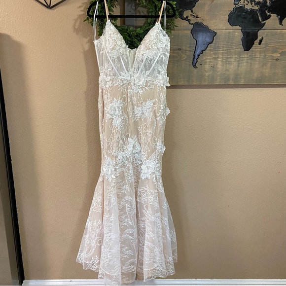 Lulus Luxe To Be Loved White Embroidered Lace Trumpet Maxi Dress - Picture 6 of 15